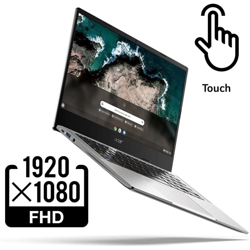 Acer宏碁 Chromebook 514 笔记本电脑 14英寸 FHD Touch MediaTek Kompanio 828八核处理器 8GB RAM 64GB eMMC Wi-Fi6 背光KB Chrome OS 保护套C