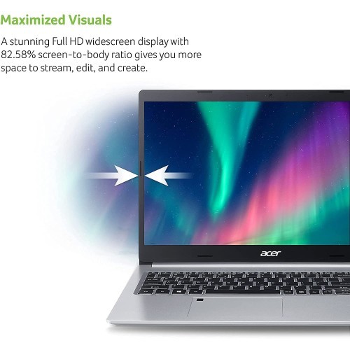 2022 年*新宏碁Aspire5 Slim笔记本电脑,15.6英寸全高清 IPS,AMD 锐龙3 3350U 四核处理器,12GB DDR4 RAM,512 GB 固态硬盘,Intel WiFi 6,背光 KB,指纹识别器,A